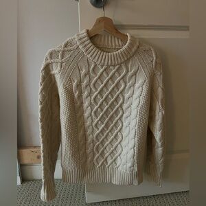 Cream Cable Knit Sweater